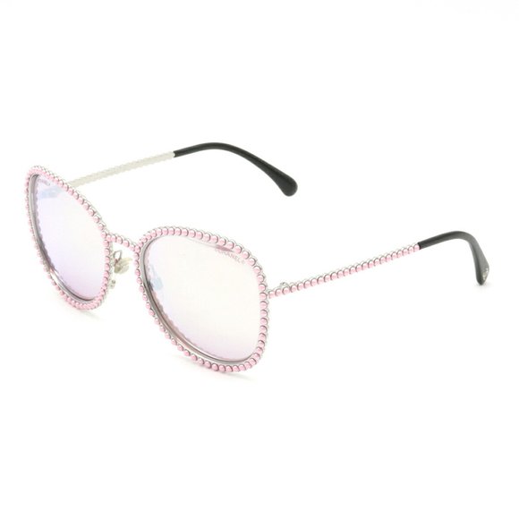 CHANEL Other Chanel Chanel Sunglasses Fake Pearl Mirror Lens Pink Black 7137 Poshmark